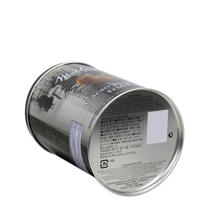 round tin can for food packaging